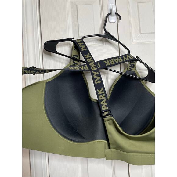 Adidas Ivy Park Peloton Womens 3X Olive Green Sports Bra - Picture 8 of 8